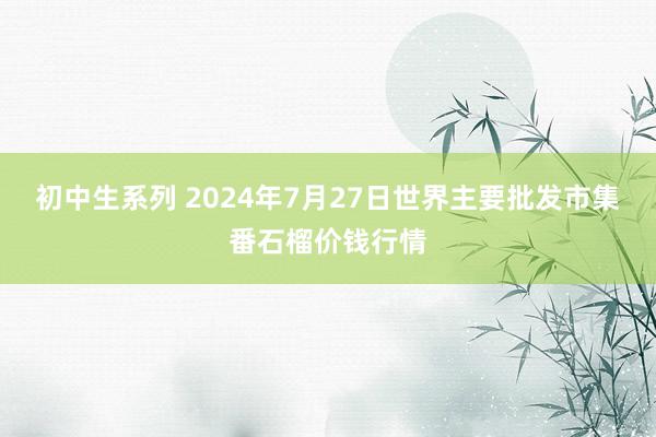 初中生系列 2024年7月27日世界主要批发市集番石榴价钱行情