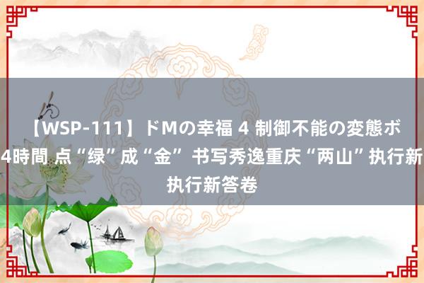 【WSP-111】ドMの幸福 4 制御不能の変態ボディ4時間 点“绿”成“金” 书写秀逸重庆“两山”执行新答卷