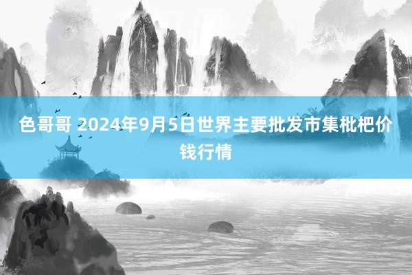 色哥哥 2024年9月5日世界主要批发市集枇杷价钱行情