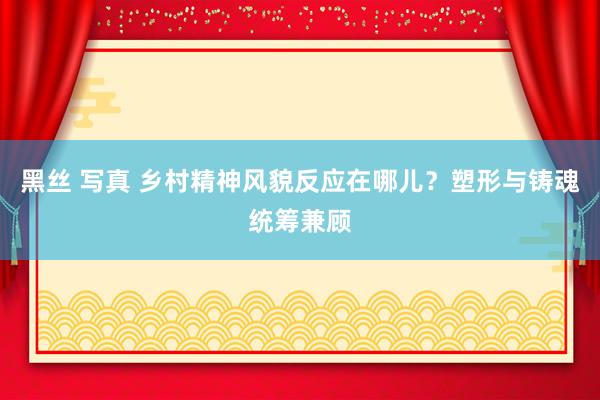 黑丝 写真 乡村精神风貌反应在哪儿？塑形与铸魂统筹兼顾