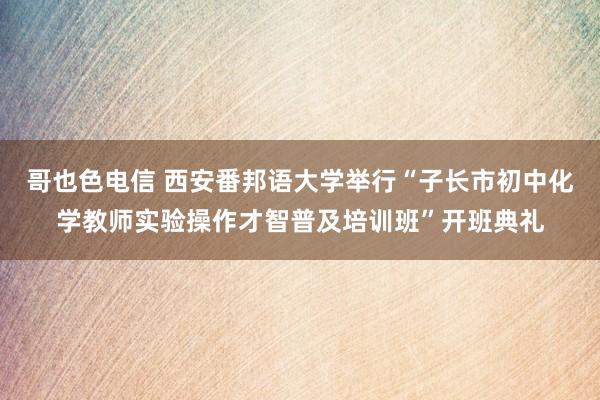 哥也色电信 西安番邦语大学举行“子长市初中化学教师实验操作才智普及培训班”开班典礼